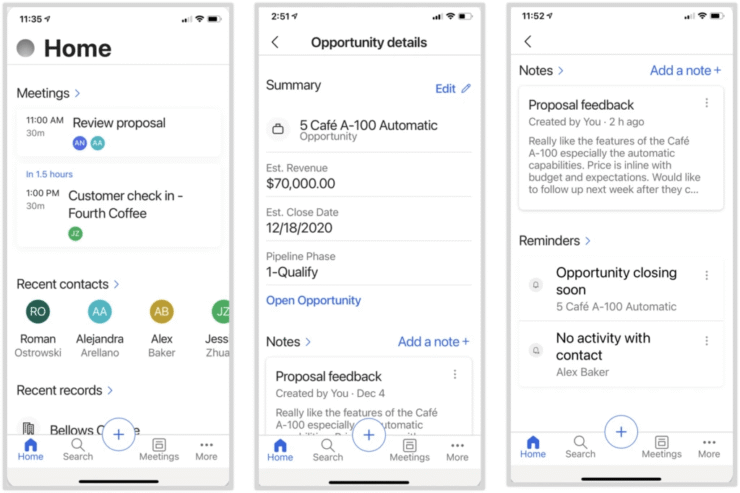 Dynamics 365 Sales mobile app: