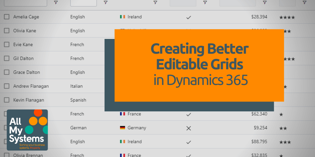 Better Editable Grids in Dynamics