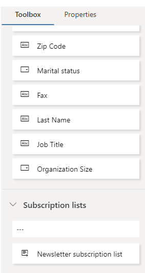 Adding lists to a subscription centre in Dynamics 365 Marketing