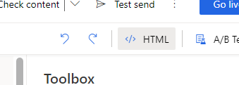 HTML button in Dynamics Marketing