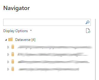 Navigator panel in PowerBI