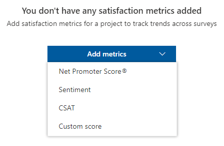 Add metrics dropdown