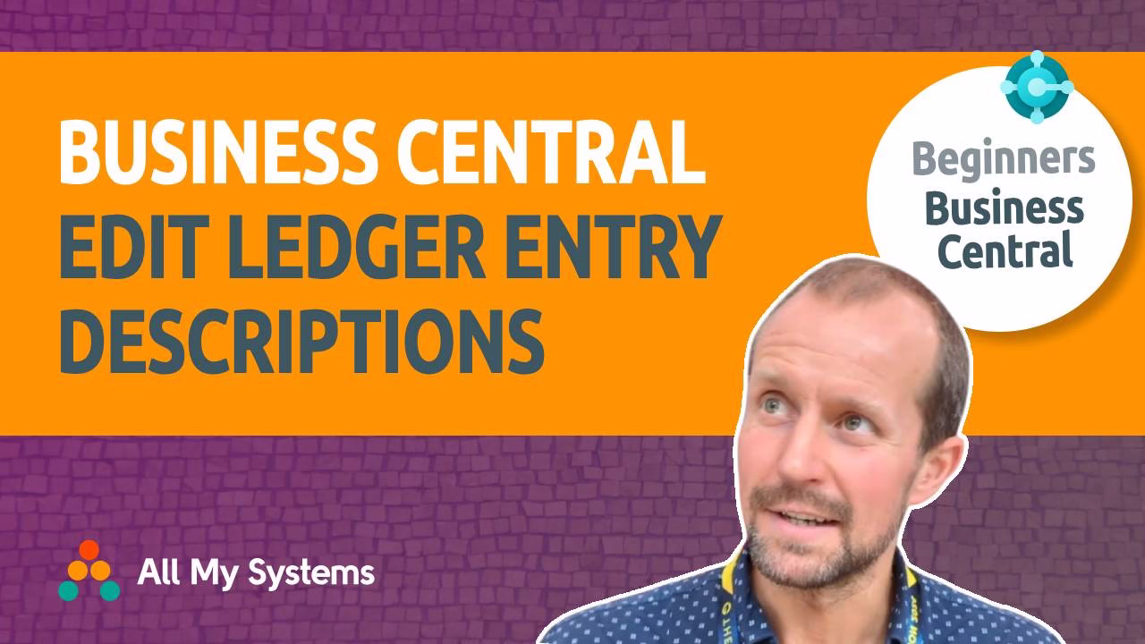How to Update Descriptions on Posted Ledger Entries