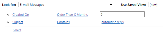Search for E-mail messages