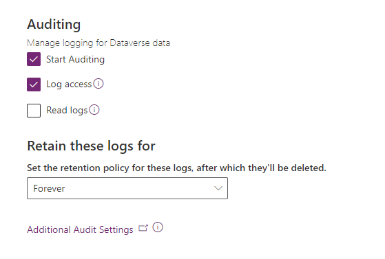 Change log retention period - Dynamics