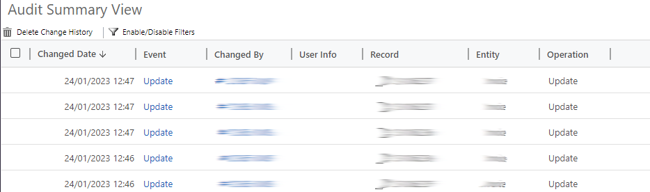 View audit logs
