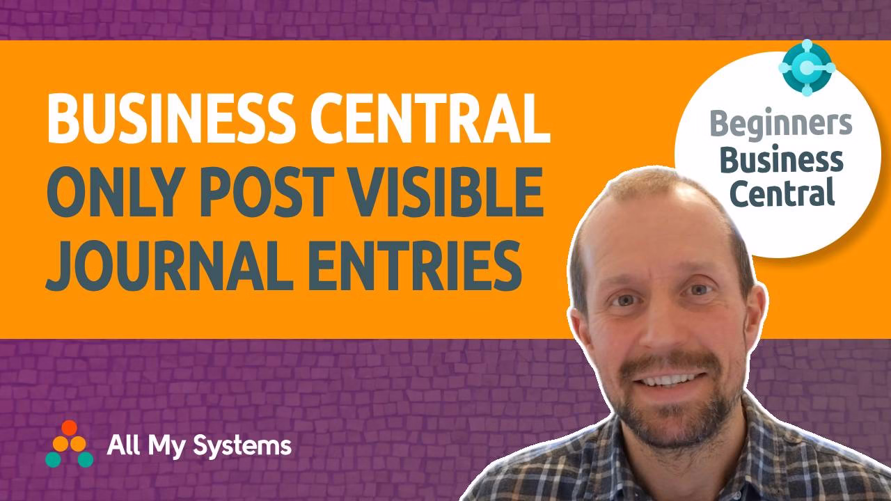 Post only what’s visible in a Journal : Beginners Business Central