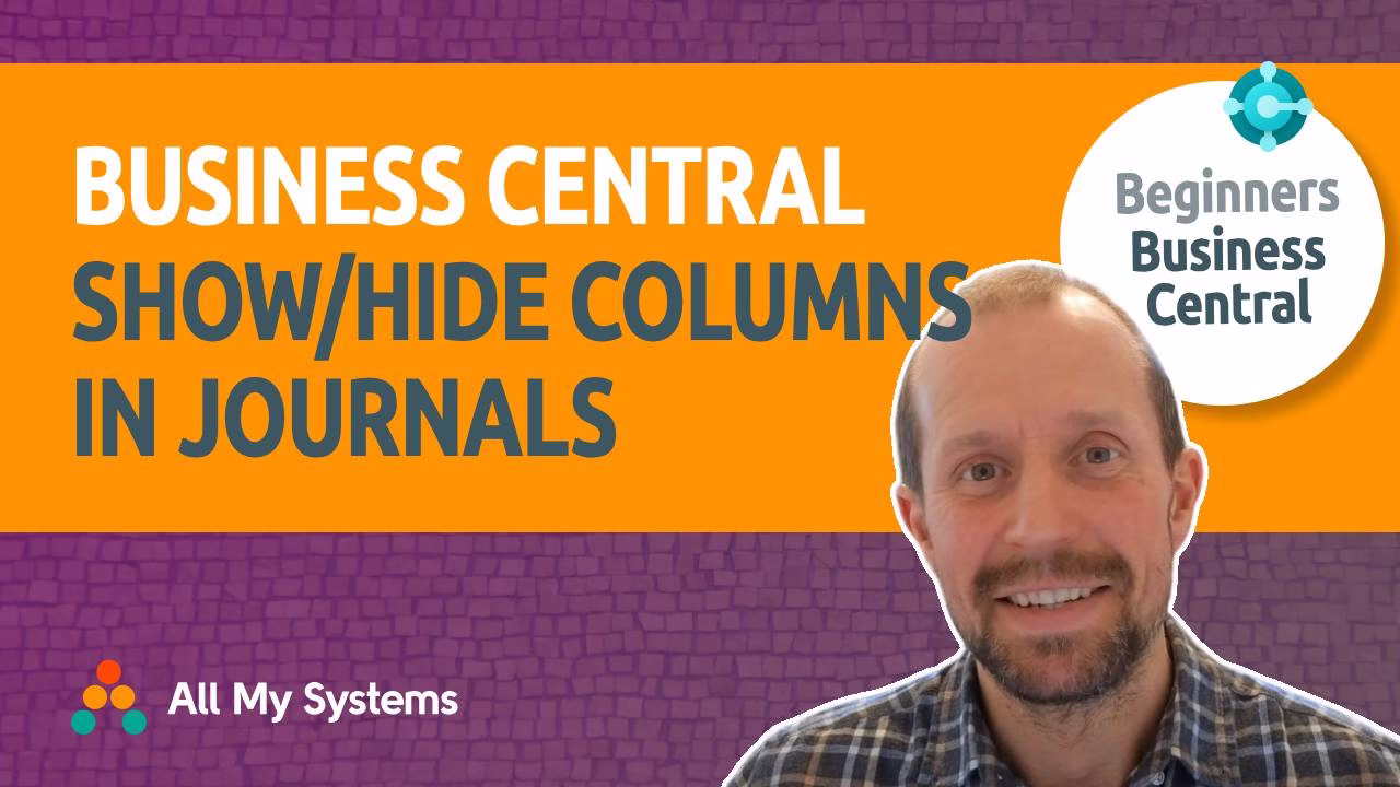Journals – Show Fewer_More Columns _ Beginners Business Central