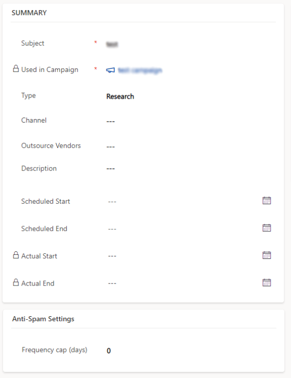 New Campaign Activity in a Dynamics 365 Sales Campaign