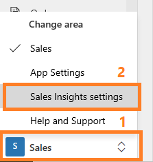Sales insights settings