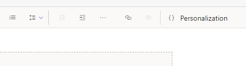 the Personalization button