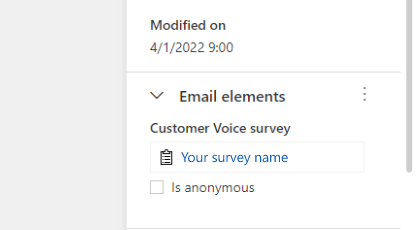 Email elements in Dynamics Marketing Customer Journey