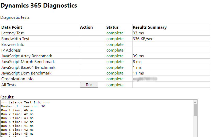 Dynamics 365 Diagnostics