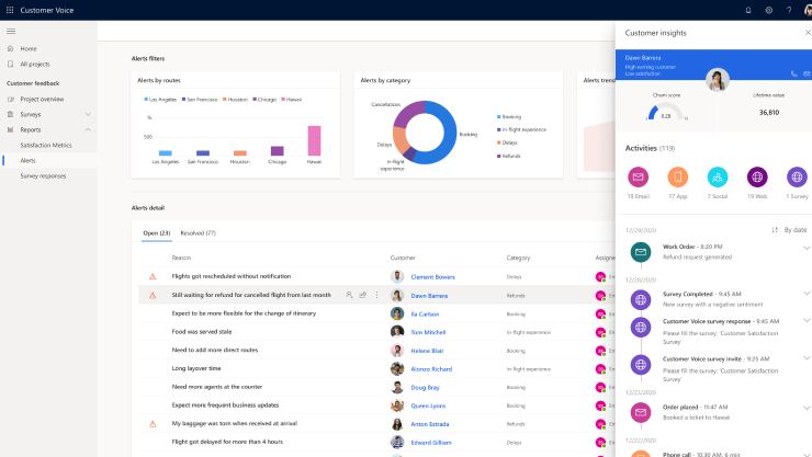 Customer voice screen