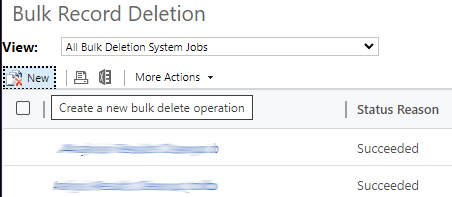 Dynamics bulk record deletion