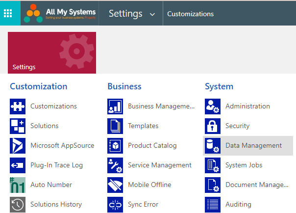 Data Management in Dynamics 365