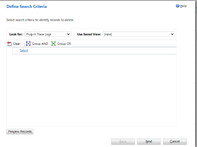 Dynamics bulk edit - define search criteria