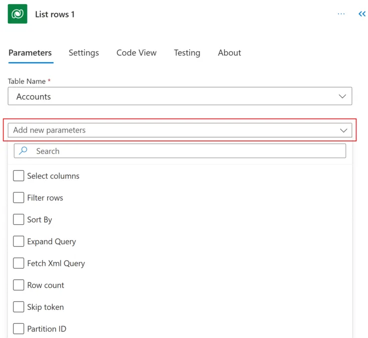 power automate list rows