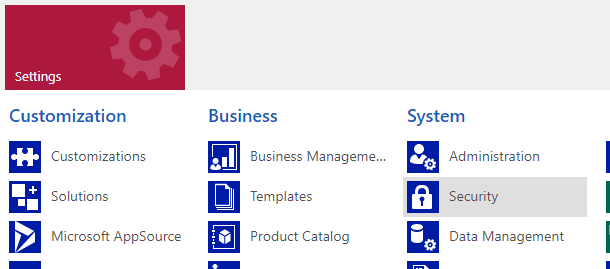 Dynamics 365 - security section
