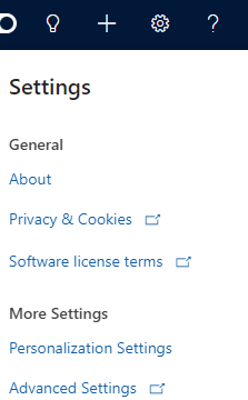 New look advanced settings