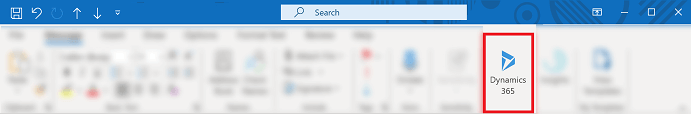 Dynamics app in Outlook for tracking emails