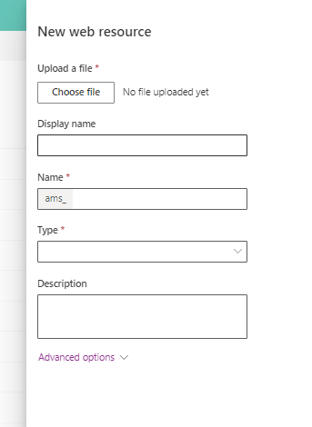 Upload web resource