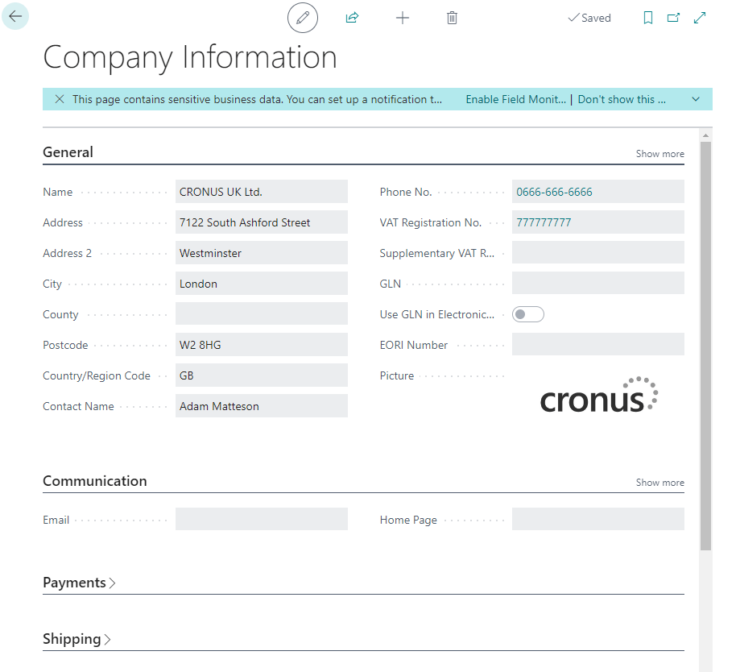 Company Information