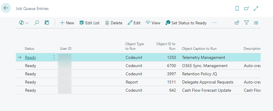 Job Queue Entries