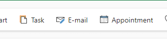Send emails using the E-mail button in the command bar