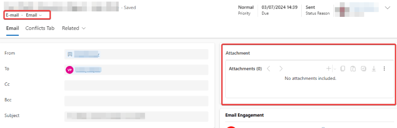 compose email with attachment window
