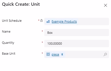 Add a unit