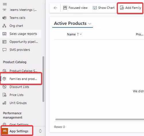 Add a product family