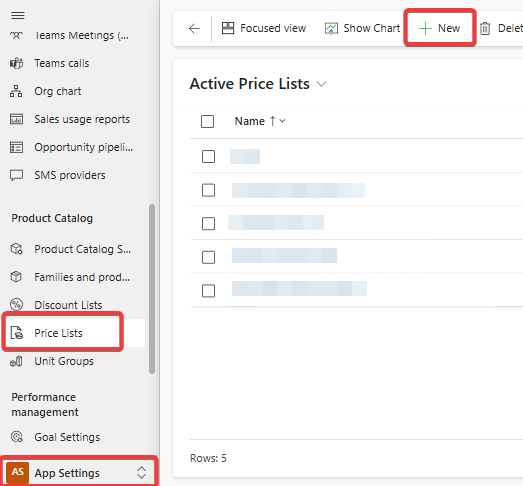 Adding Price lists in Dynamics