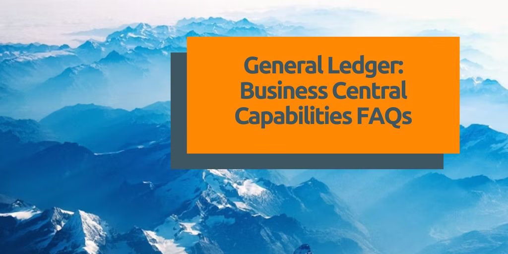General Ledger FAQs
